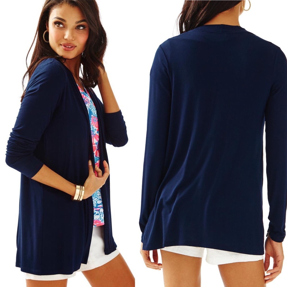 Lilly Pulitzer Navy Cardigan – Sister Collection, Size XS